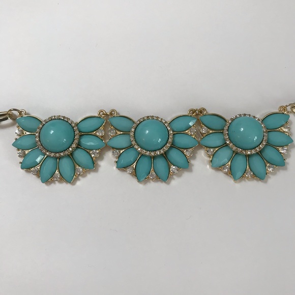 Blue Cobachon w/Accent Faux Jeweled Necklace - Picture 7 of 10